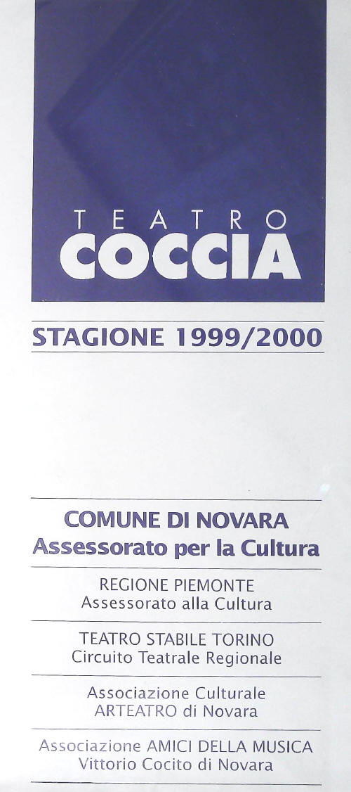 Teatro Coccia Novara Stagione 1999 2000